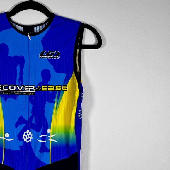 Louis Garneau Recovery & Ease Triathlon Suit Size Large Blue Yellow Athletics - Picture 3 of 16